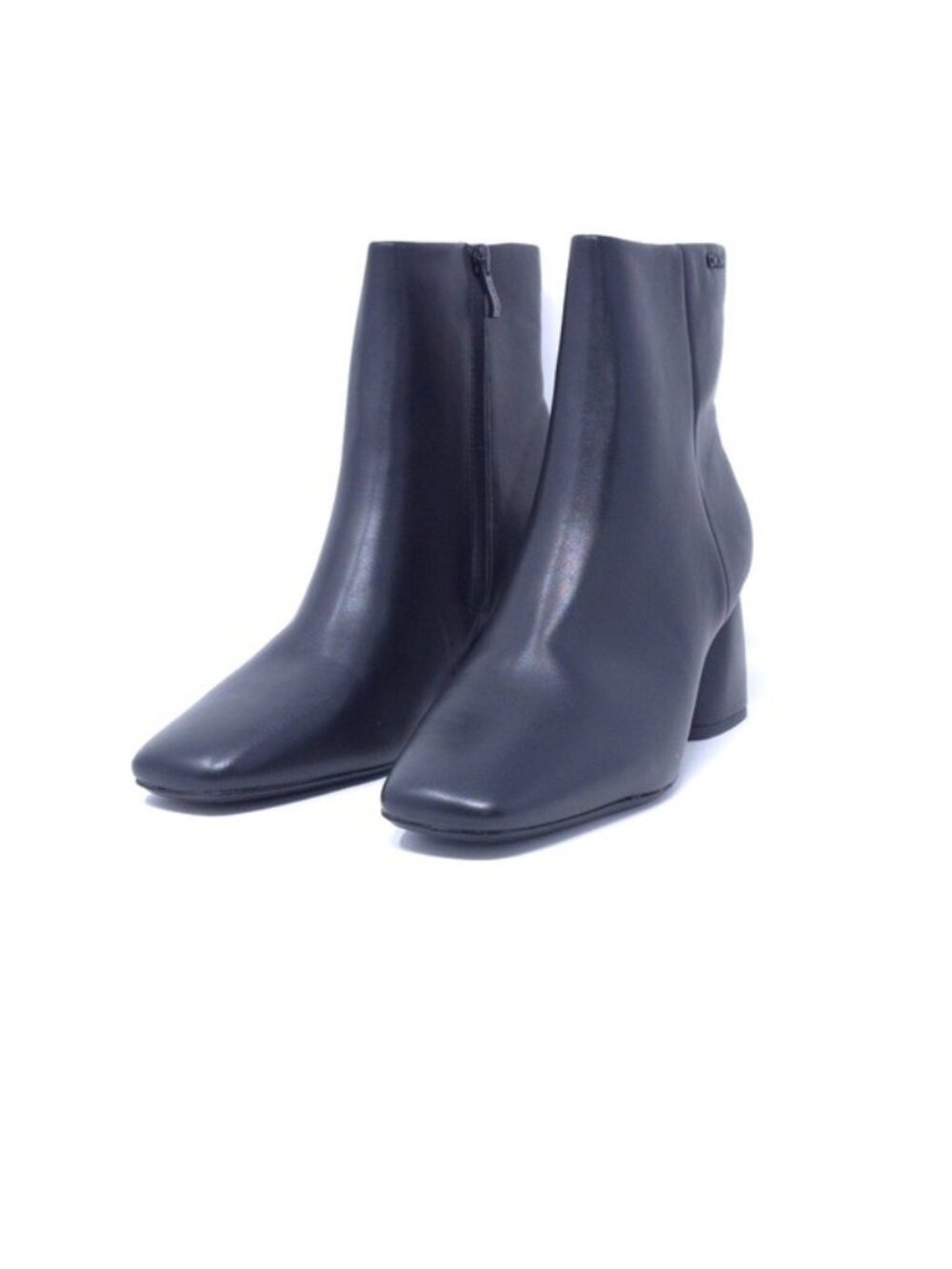 Dkny Caleena Helled 64MM Faux Leather Ankle Boots, Black - Picture 1 of 12